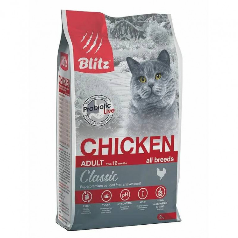Blitz Adult Cats Chicken Сухой корм для взрослых кошек (курица)